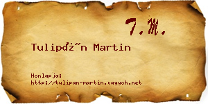 Tulipán Martin névjegykártya