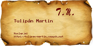 Tulipán Martin névjegykártya