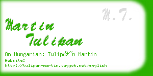 martin tulipan business card